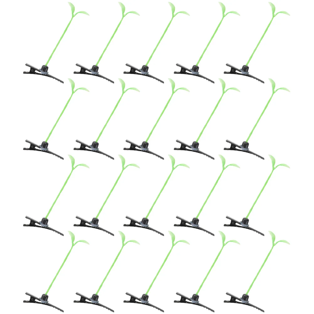 

30 Pcs Bean Sprout Hair Clip Kids Barrettes Clips Four Leaf Sprouts Hairpin