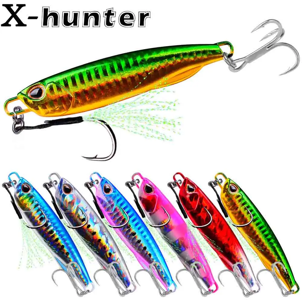 

10g-60g Artificial Fishing Lures Mimic Real Fish Metal Jigging Spoon Lures Shore Casting Jig for Ocean Beach Lake River