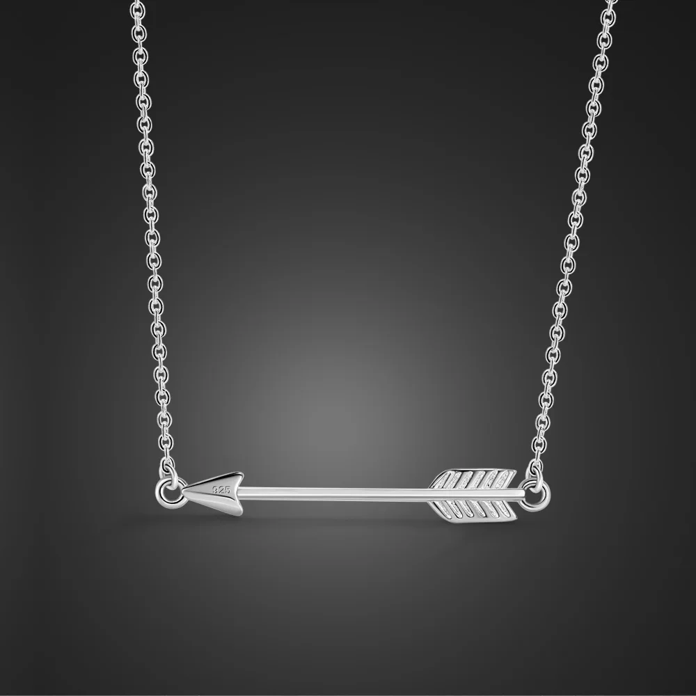 Женское ожерелье из серебра 100% пробы, с кулоном