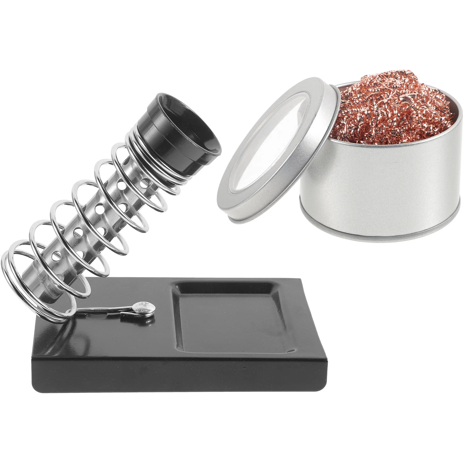 

1 Set Soldering Iron Stand Solder Holder Coil Tip Cleaner Kit Soldering Accessories