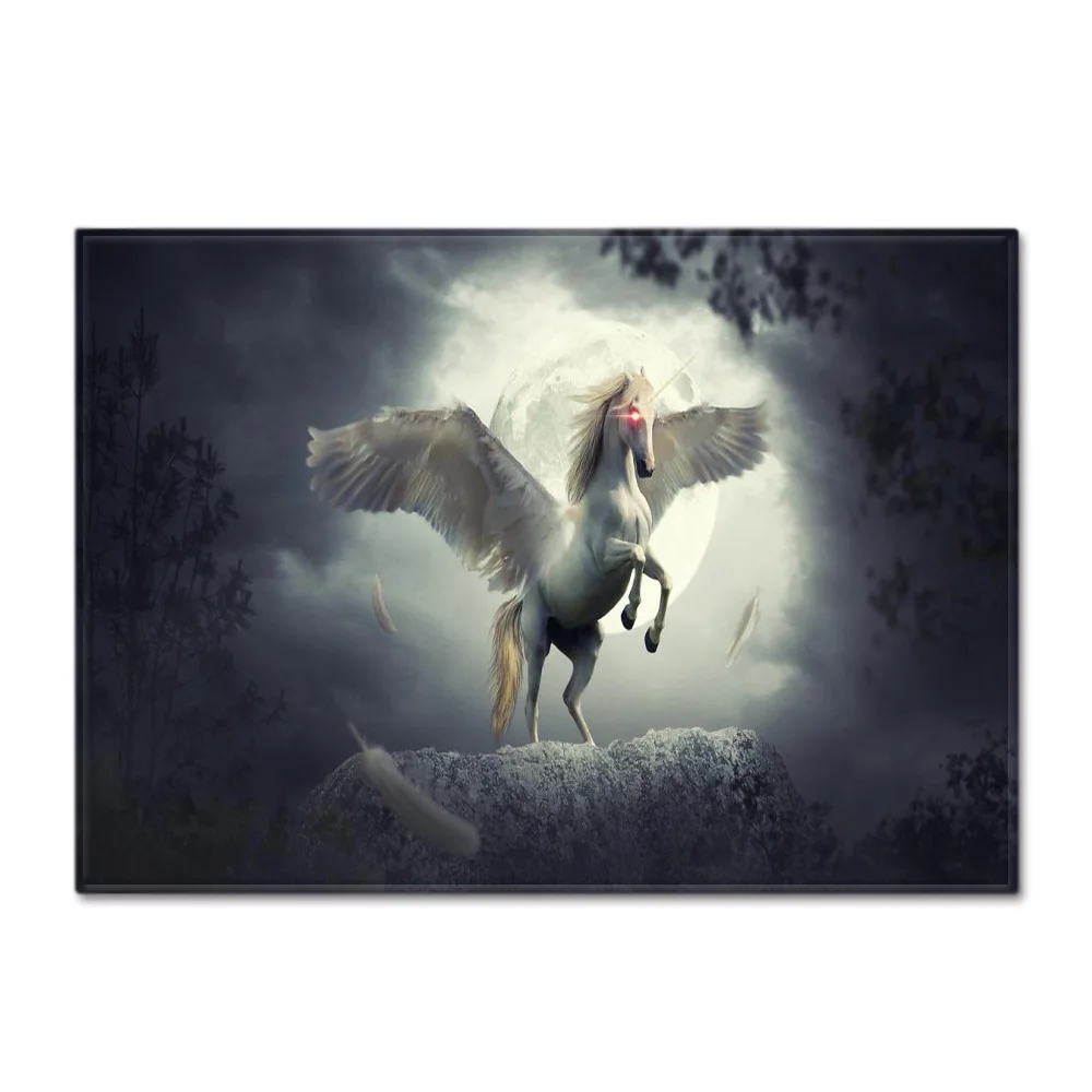 Мультяшные ковры с рисунком единорога для гостиной спальни декоративный ковер