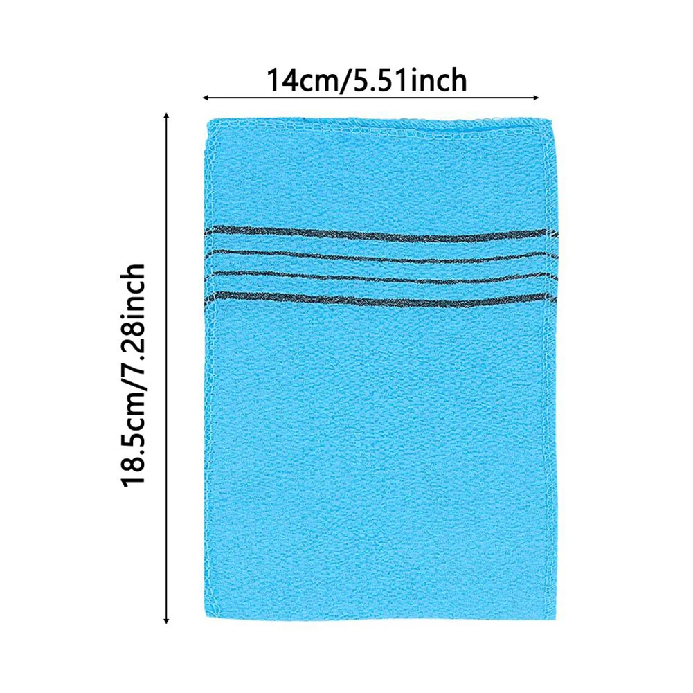 5Pcs Exfoliating Bath Towel Korean Italy Asian Exfoliating Bath Washcloth Body Scrub Shower Soft Towels Coarse Grain Brush 14*18 images - 6