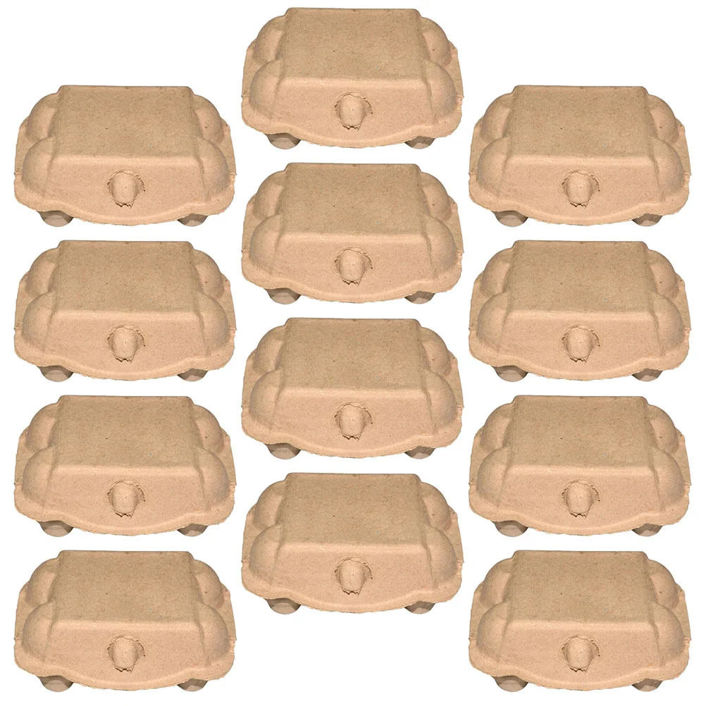 

20 Pcs Egg Carton Paper Pulp Container Holder Camping Fridge Portable Large Lid Organizer Cartons Bulk Refrigerator