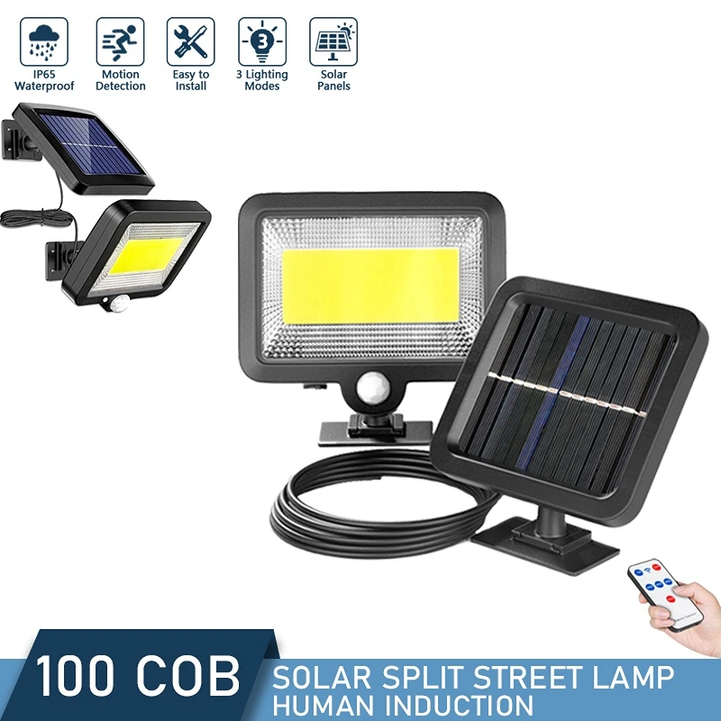 

COB LED Solar Wall Light PIR Motion Sensor Floodlight Waterproof Outdoor Garden Lamp for Garden Decor Pathway Street Solar Lamp