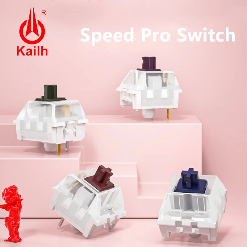 

Тяжелой переключатель Kailh Speed Pro, линейный кличный тактильный переключатель, красный, фиолетовый, зеленый, темно-синий для механической клавиатуры, 5-контактный, горячая замена, GK61, GMK67