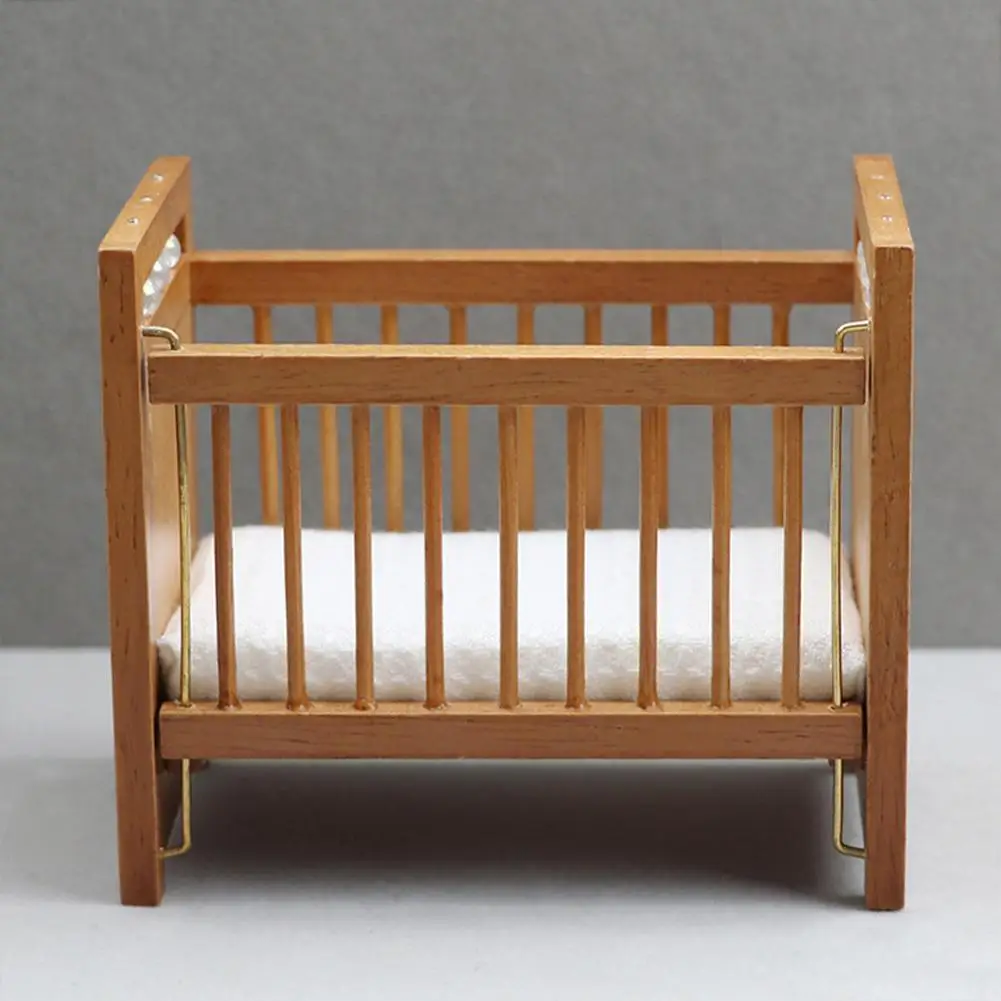 

1:12 Dollhouse Miniatures Wooden Mini Furniture Children Room Cot Dollhouse Miniature Accessories