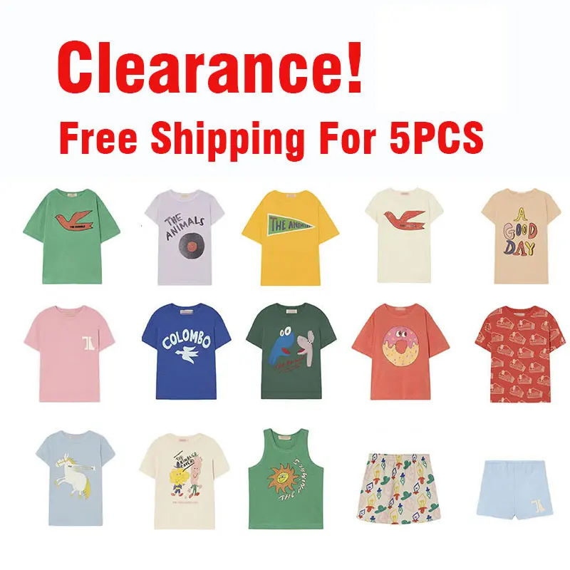 

Clearance 2023 Kids Brand T Shirt Cartoon Pattern Children Boys Girls Casual T-shirt Short Sleeve Cotton Made Tops Clothes Boys
