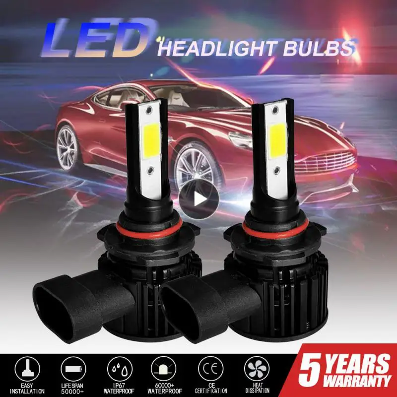 

Двухсторонняя угловая лампа Cob 360 градусов H7, долговечные аксессуары для автомобильных фар, автомобильные фары высокой мощности, светодиодные лампы для фар