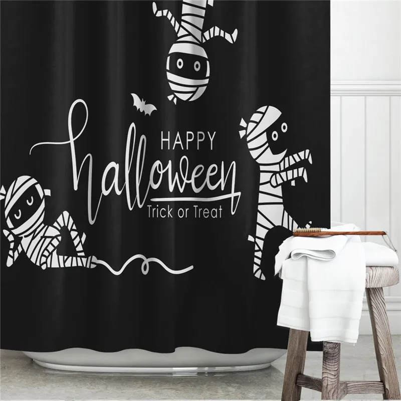 

Креативная занавеска для душа в виде тыквы на Хэллоуин