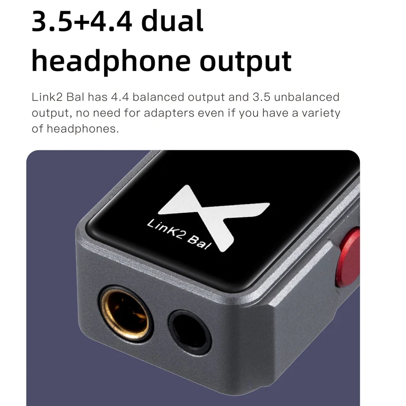 XDUOO LinK2 Bal USB DAC & Balanced headphone amp Dual CS43131 Chip DSD256 4.4mm+3.5mm designed for iPhone/Andriod phone PC |