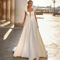 eightre white princess wedding dresses sweetheart applique bride dress bobo beach a line backless wedding evening gown plus size