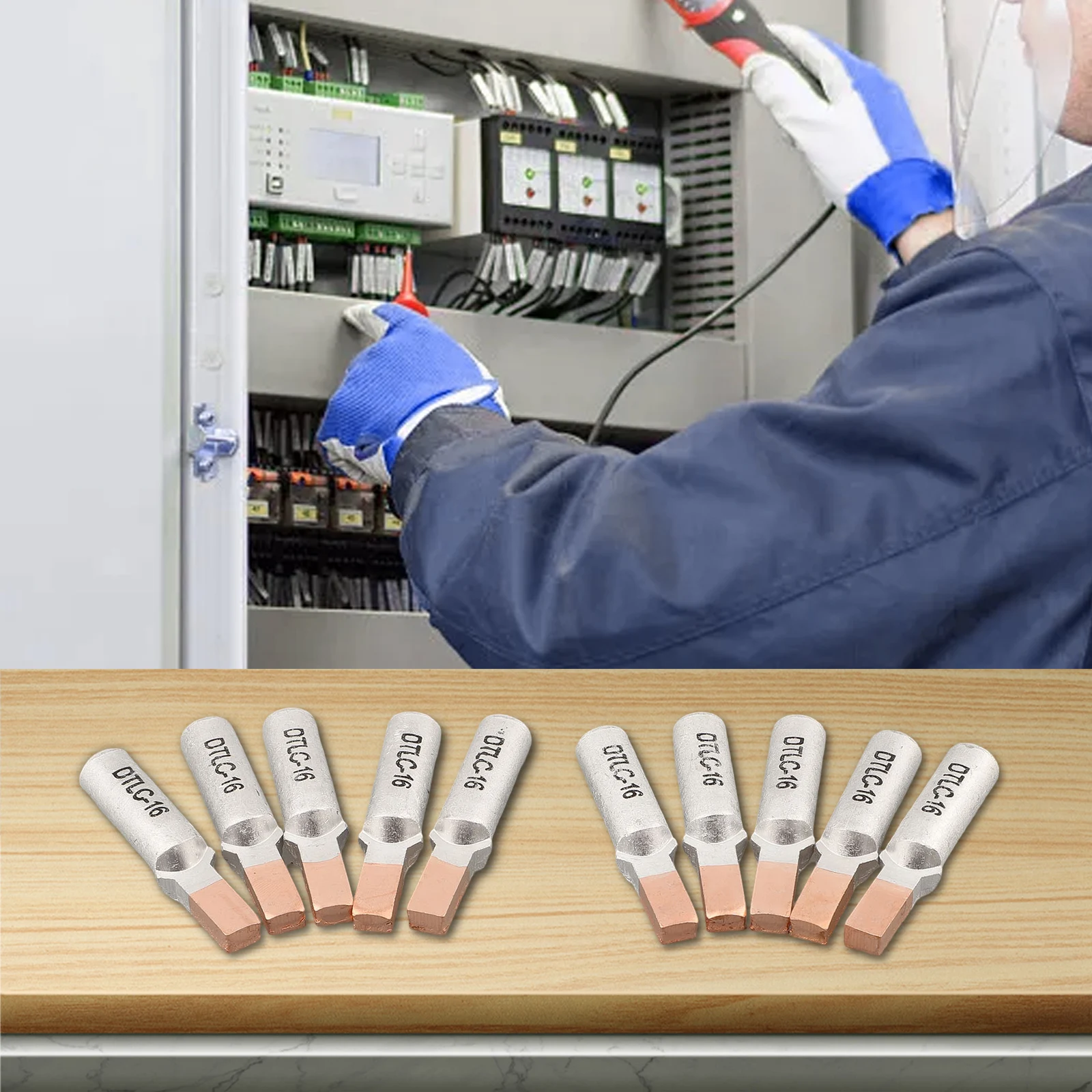 10 шт. медные алюминиевые клеммы DTLC-16 обжимные для кабеля разъем проводов