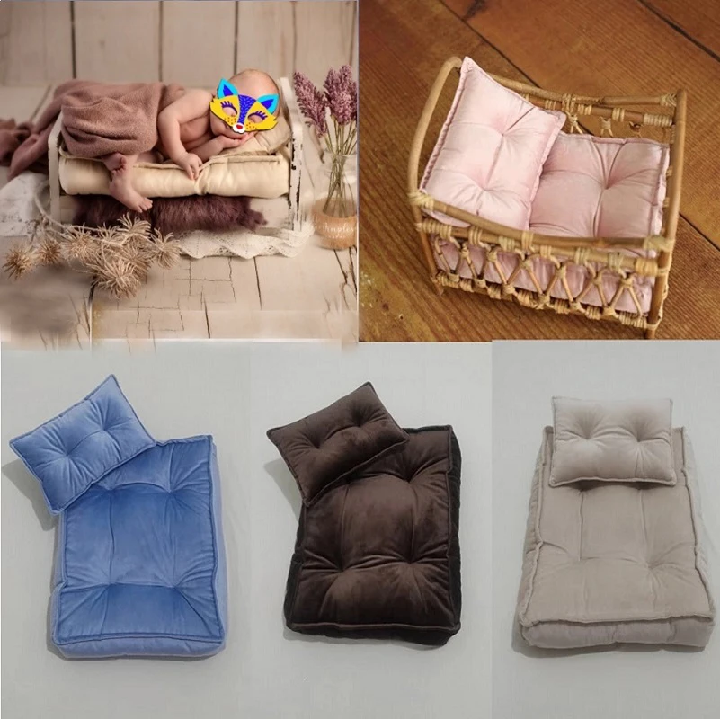 Newborn Baby Photography Props Mini Mattress Posing Pillow Bedding Fotografia Accessories Studio Shoots Photo Props Cushion Mat