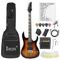 irin 6 strings electric guitar 24 frets maple body maple neck electric guitarra with speaker necessary guitar parts accessories