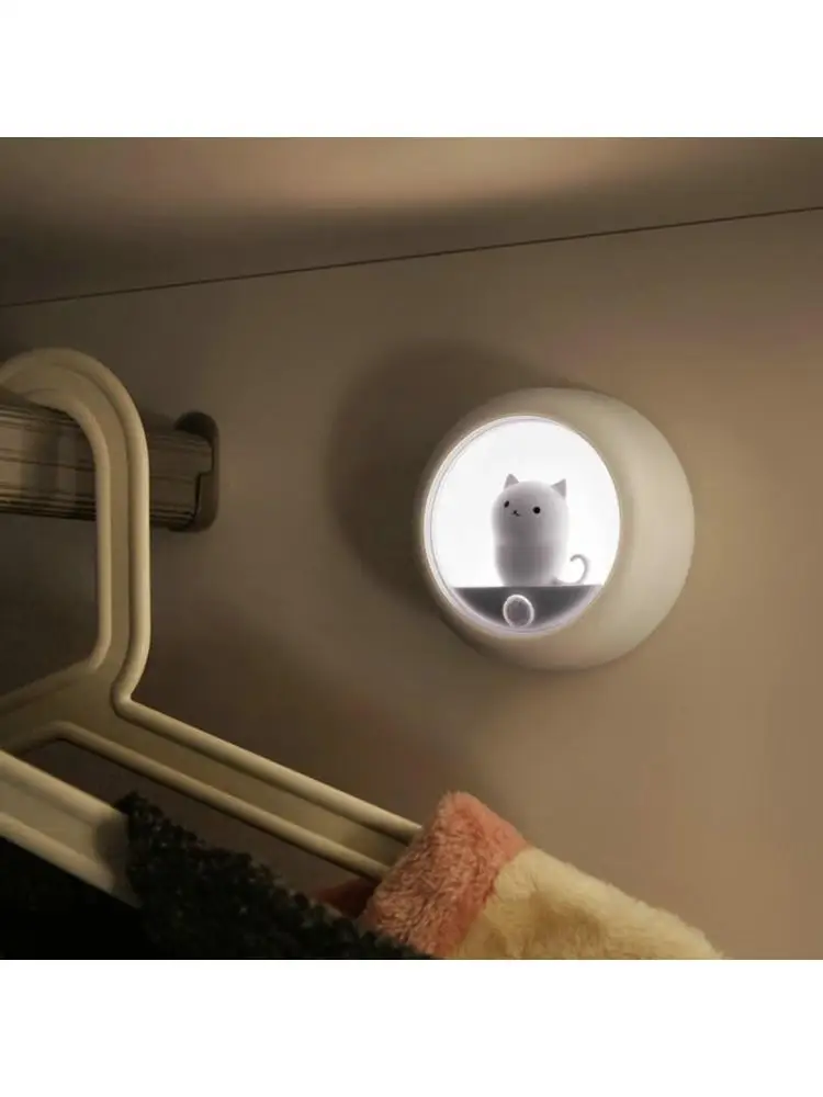 

Magnetic Wall Light Creative Cat Smart LED Night Light PIR Motion Sensor USB Rechargeable Lamp Decor LED Night Lamp Gift