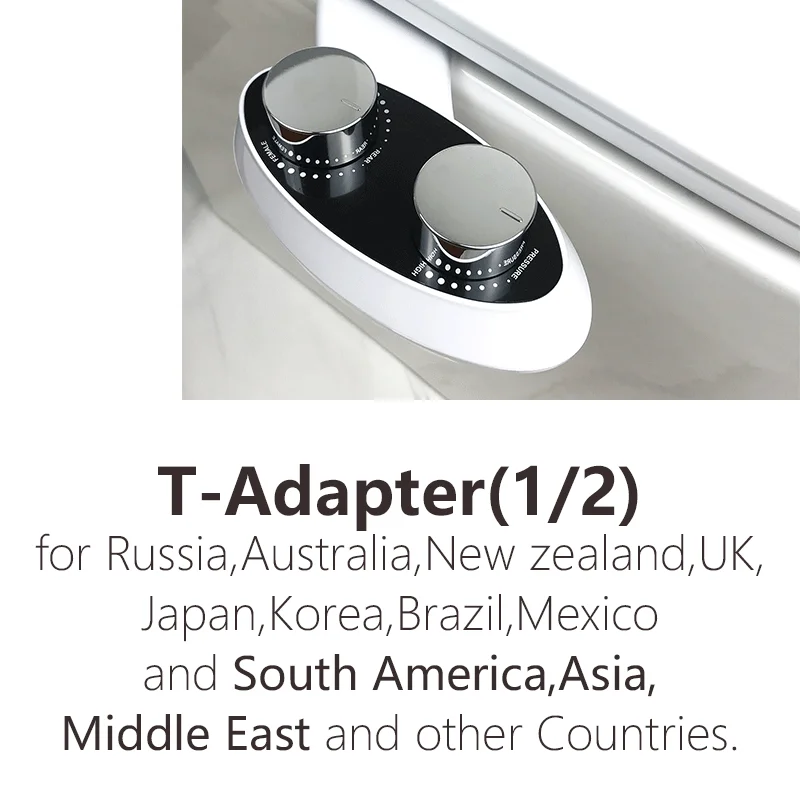 

Самоочищающееся крепление для сиденья унитаза для биде, распылитель для биде, очиститель Shattaf, мытье ягодиц, двойная насадка для биде