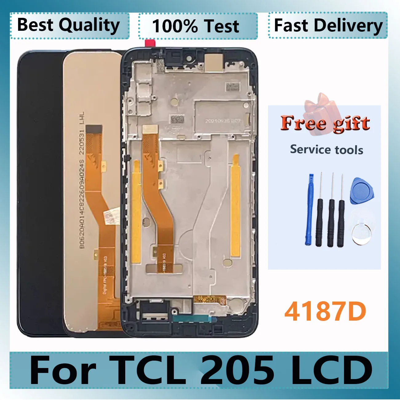 Lcds для TCL 205 4187D ЖК-экран дисплей с рамкой дигитайзер сенсорной панели 4187M запасные
