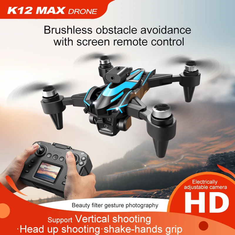 Новинка профессиональный мини-Дрон K12MAX 8K HD FPV Дрон 4k камера обход препятствий