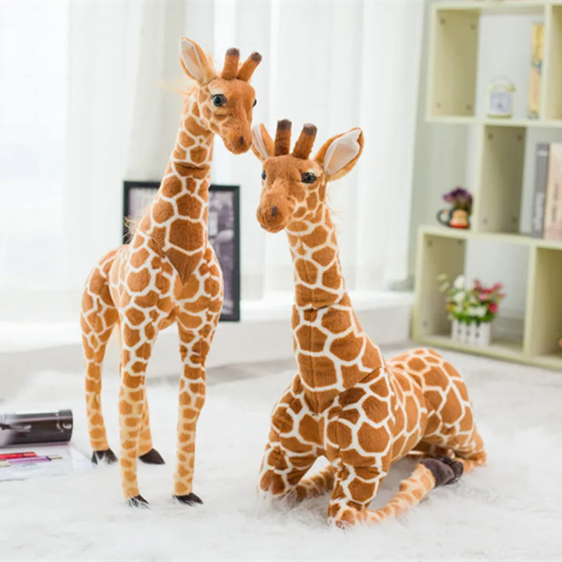 

50-120cm Giant Real Life Giraffe Plush Toys High Quality Stuffed Animals Dolls Soft Kids Children Baby Birthday Gift Room Decor