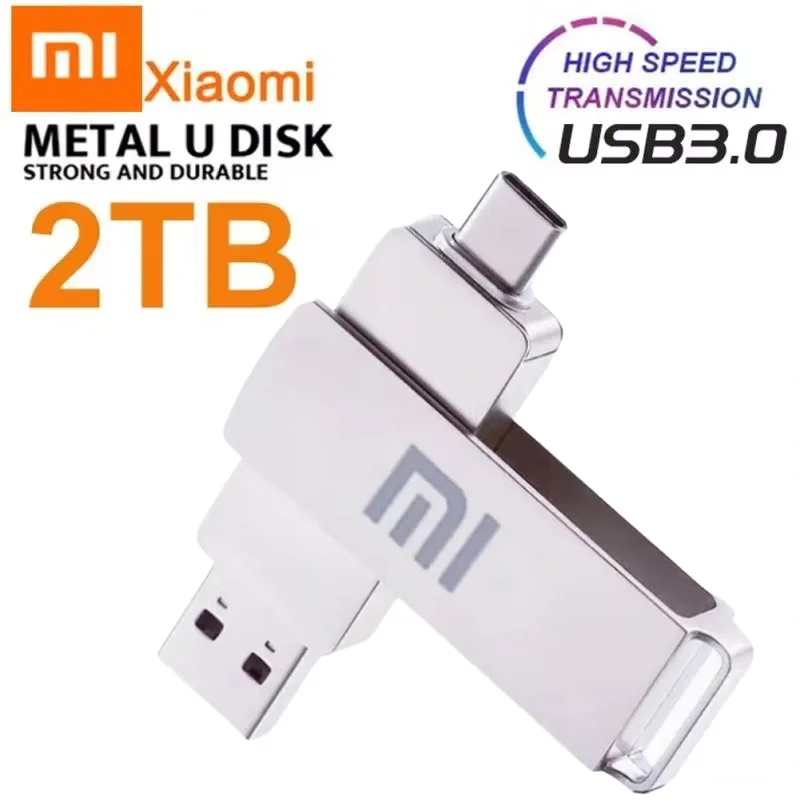 Xiaomi 2TB USB флэш-накопитель 2-в-1 Lightning Pen Drive 1TB для Iphone Ipad Android OTG Pendrive Memory Stick 128GB