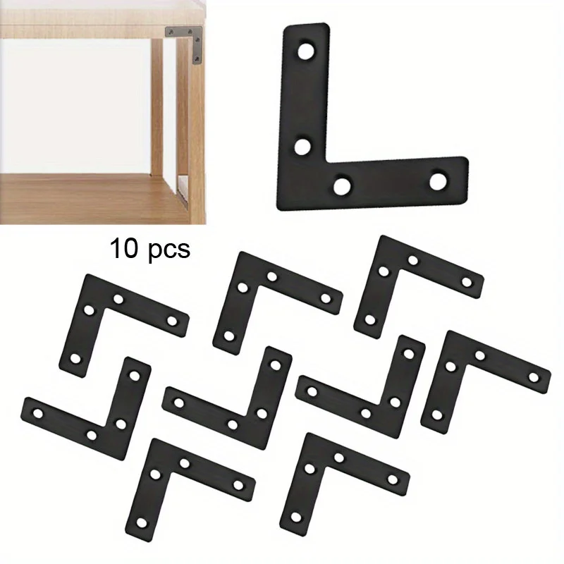 10 шт. L-образные кронштейны плоские угловые скобы пластины для ремонта металла из