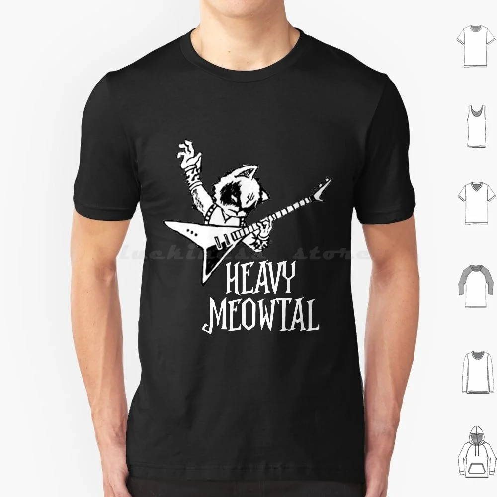 

Тяжелая футболка Meowtal 6Xl, хлопковая крутая футболка, кошка, тяжелый металл, мяу, металл, кошка, котенок, милая котенка, музыка, смешные пурпурн...