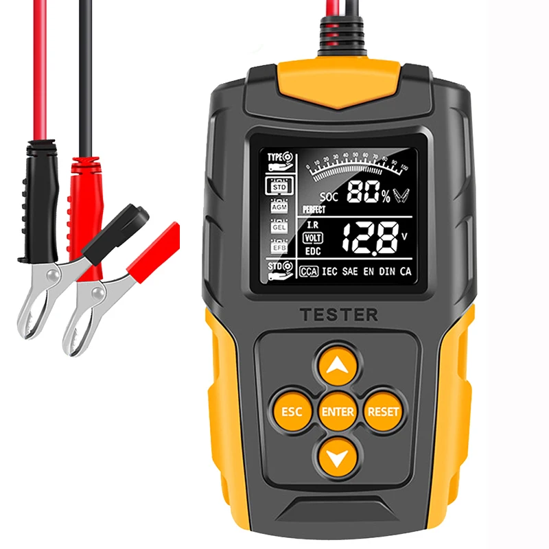 

Цифровой тестер аккумулятора для автомобиля, мотоцикла, 12 В, 24 В, диагностический инструмент для зарядки автомобиля, инструмент для монитор...