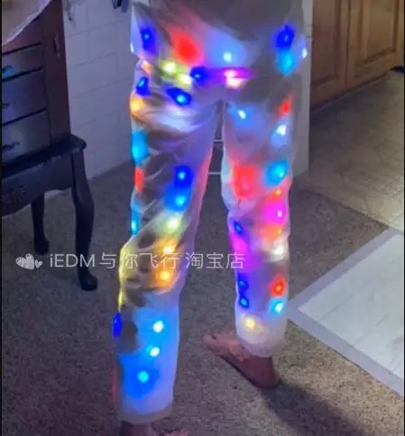 

Nightclub DJ Dance Pant Led Light Multicolor Long Women Performance Stage