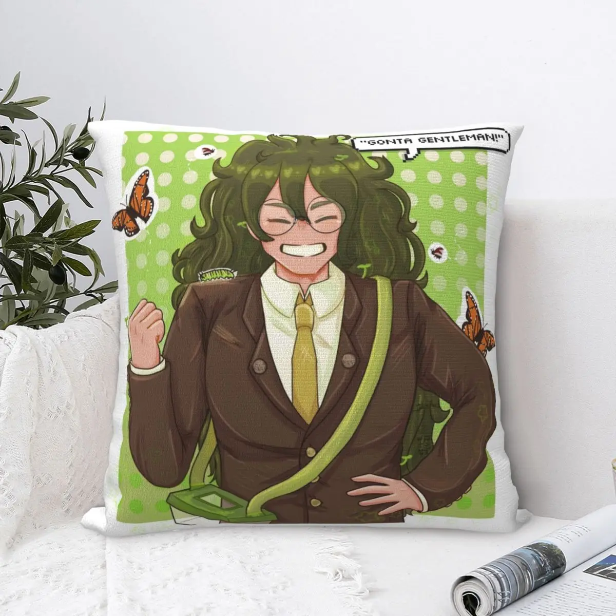 Danganronpa V3 Gonta Gokuhara Merch Square Pillowcase Cushion Cover Comfort Pillow Case Polyester Throw Pillow cover For Home