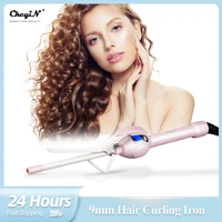 ckeyin 9mm curling iron professional tourmaline ceramic hair curler temperature adjustable hair styling tools with lcd display