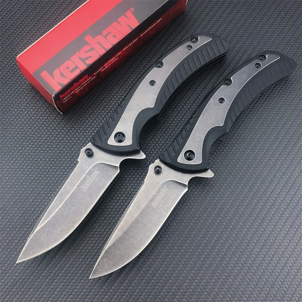 

Kershaw 1312 BW Scrip Pocket Folding Knife 8Cr13Mov Blade Nylon Fiber Inlaid 420 Steel Handle Outdoor Camping Hunting EDC Knives