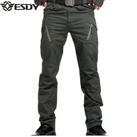 outdoor mens multi pocket military x9 tactical pants swat rip stop man casual waterproof cargo pant lightweight zipper trousers