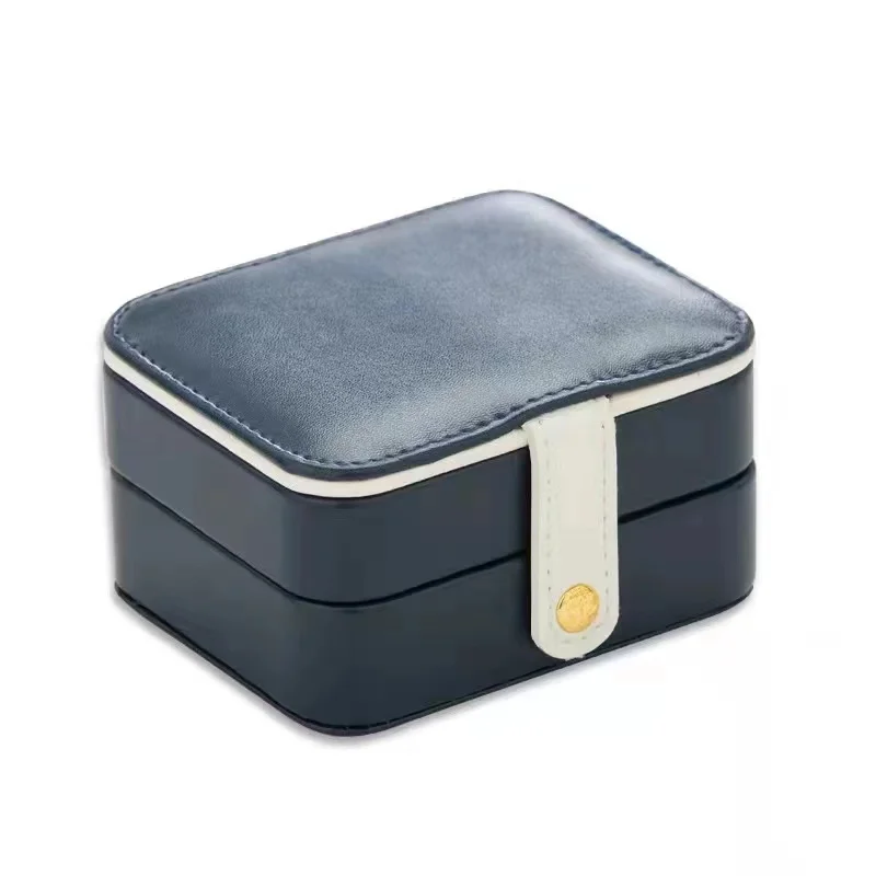 Wholesale Fashion Exquisite Jewelry Box Multilayer Portable Travel Mirror Jewelry Box Earrings Packaging Jewelry Storage Boxes