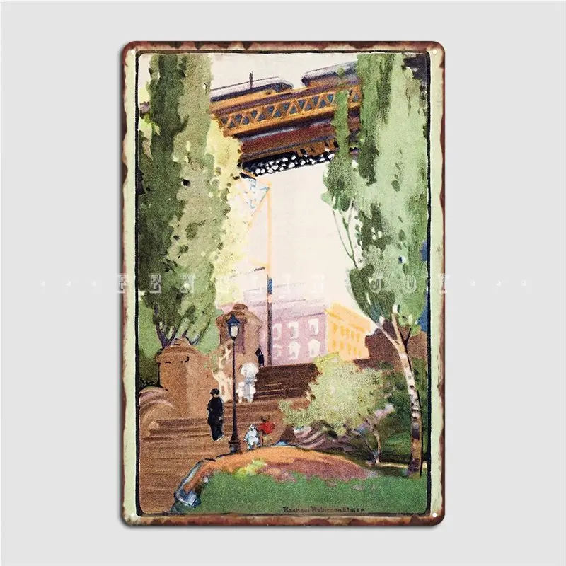 110th Street Ny плакат, металлическая табличка, Настенный декор, настенный паб, стандартный плакат