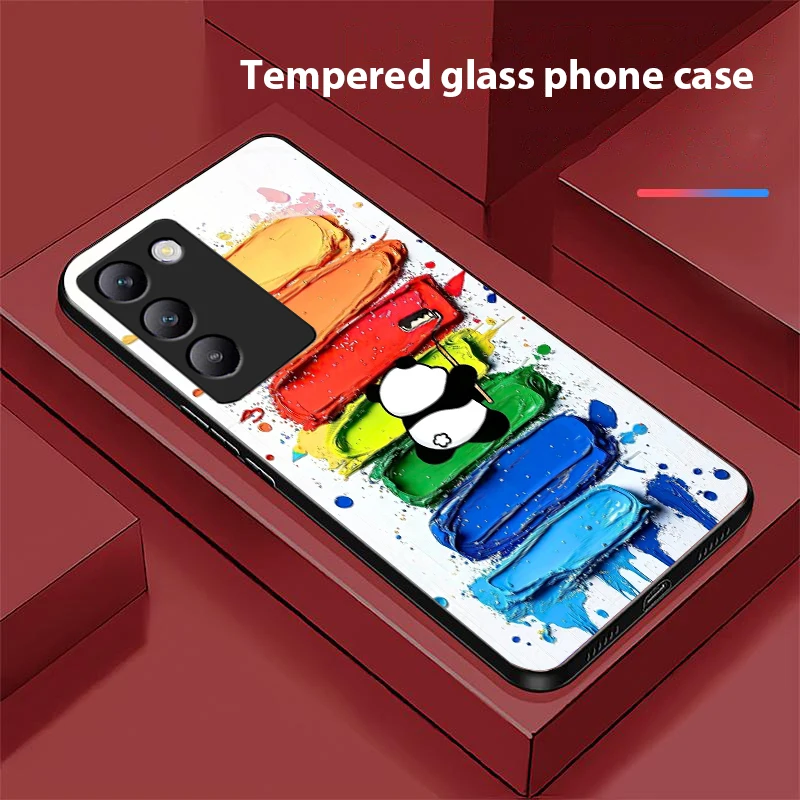 Цветной кирпичный медведь для Y72 33S 11 03 36 96 Lite 35 16 Iqoo 12 V40 SE 5G 29 40 21 30 X80 Pro Vivo Чехол