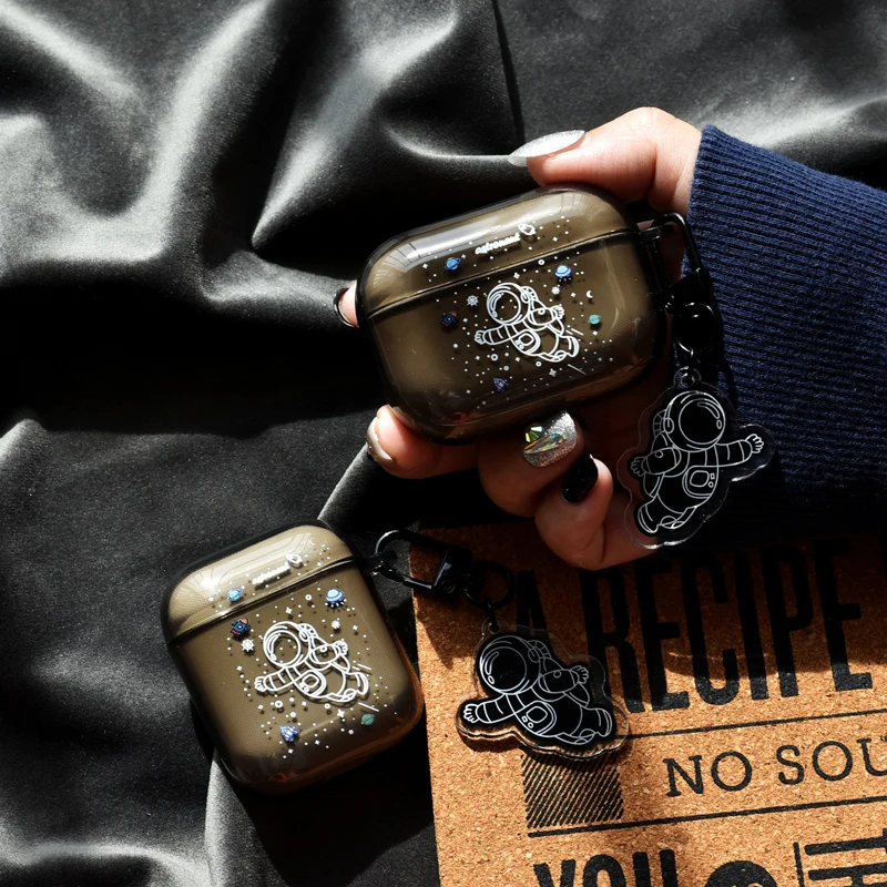 

Чехол с изображением астронавта звездного неба для Airpods 1, 2, 3, силиконовый чехол для Apple Airpods Pro, милый защитный чехол для наушников AirPod 2021