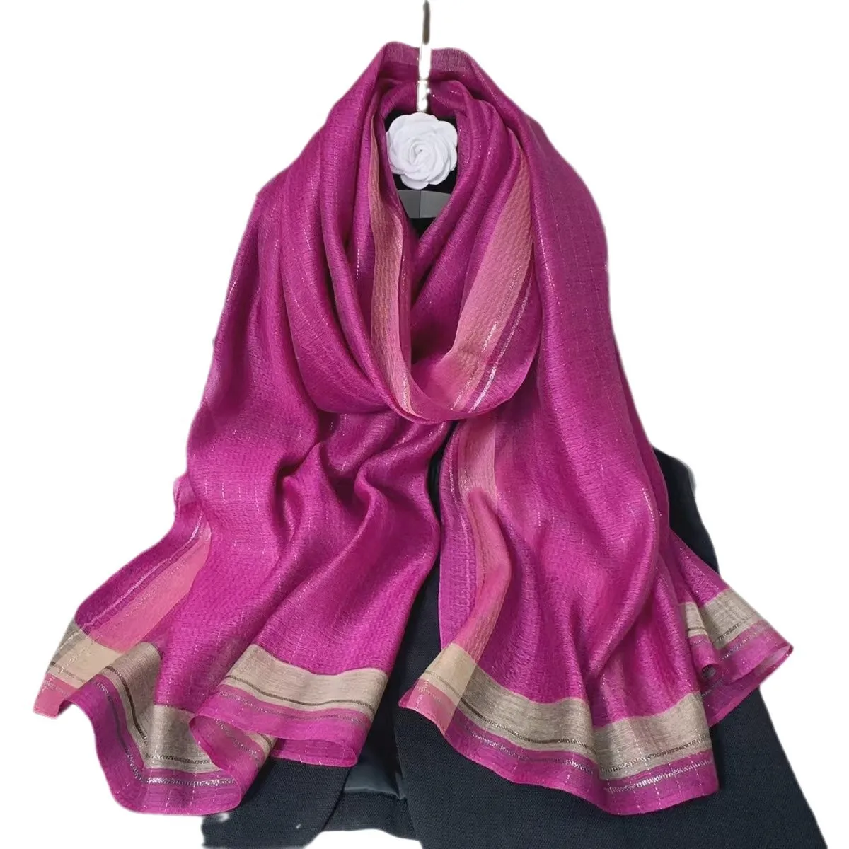 Fashion Silk wool Scarf Women Neck Shawls Wraps for Ladies Foulard Scarves Pashmina Female Hijab Bandana bufanda solid Poncho
