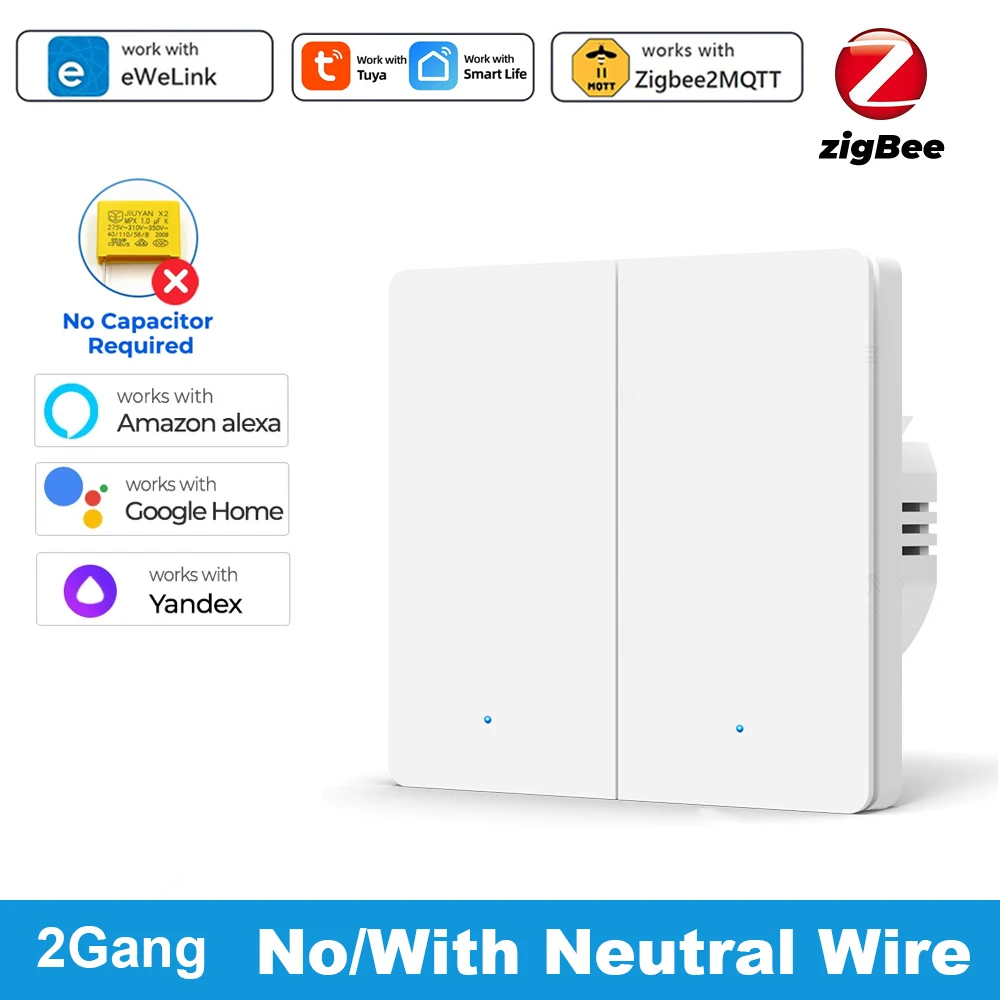 RYRA Умный переключатель Tuya Zigbee 3.0 1/2/3 gang