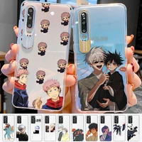 anime jujutsu kaisen gojo satoru phone case for samsung s20 ultra s30 for redmi 8 for xiaomi note10 for huawei y6 y5 cover