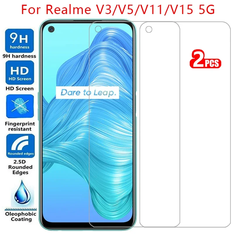 Защитное закаленное стекло для realme v3 v5 v11 v15 5g Защитная пленка экрана на realmi v 3 5 11 15