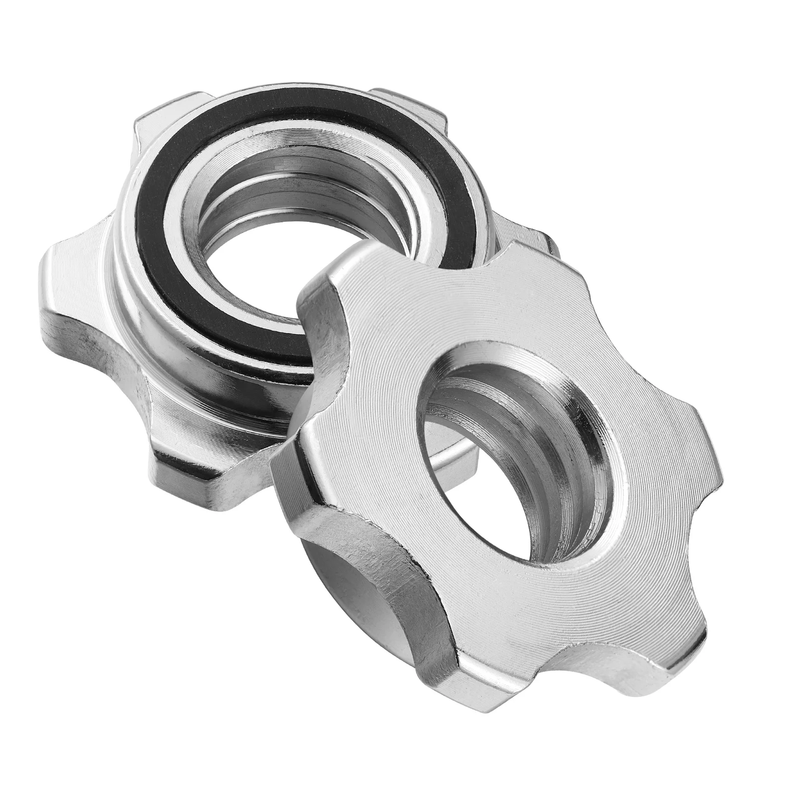 

Barbell -Lock Collars Screw Clamp Hex Nut Replacements Anti-slip Security Dumbell Threaded