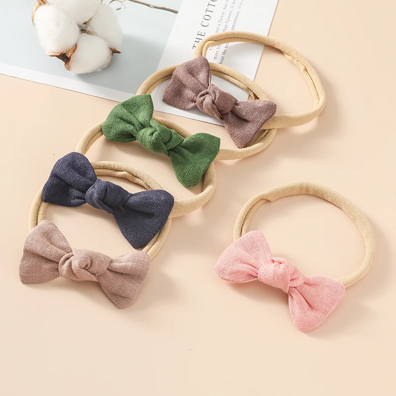 Повязка на голову с бантом для маленьких девочек 2 5 дюймов эластичная повязка