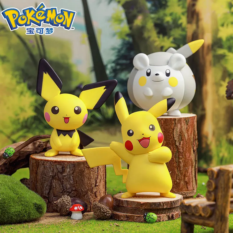 

Pokemon Animal Action Figure Blind Box Toys Kawaii Pikachu Kids Model Ornaments Figurines Doll for Car Decorate for Boys Gift