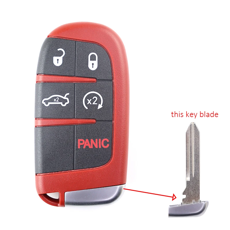 

Корпус автомобильного брелока с чипом 433 МГц 46 для Jeep Grand Cherokee Chrysler 300 для Dodge Challenger Charger SRT Hellcat Redeye Widebody