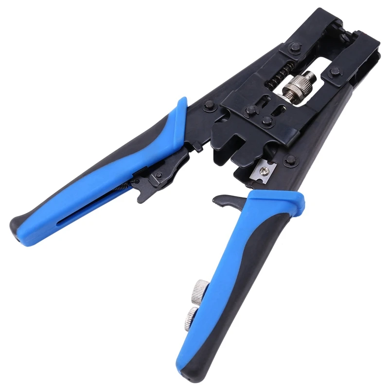 

3Pc Durable Coax Compression Crimper Tool BNC/RCA/F Crimp Connector RG59/58/6 Cable Wire Cutter Crimping Plier