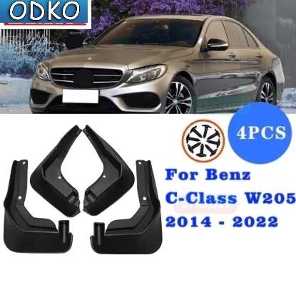 Фото Для Mercedes-Benz C-Class W205 W204 Sport 2007-2020 15 16 17 18 19 20 Брызговики Защитные Крышки От Грязи Аксессуары Для Автомобилей №1