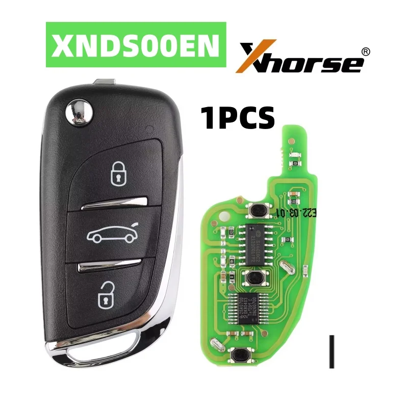 1 шт. XHORSE XNDS00EN VVDI2 для дистанционного ключа типа Volkswagen DS с 3 кнопками