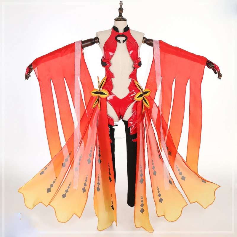 

Anime Guilty Crown Egoist Yuzuriha Inori Goldfish Red Battle Uniform Dress FullSet Cosplay Costume Halloween Carnival Women2023