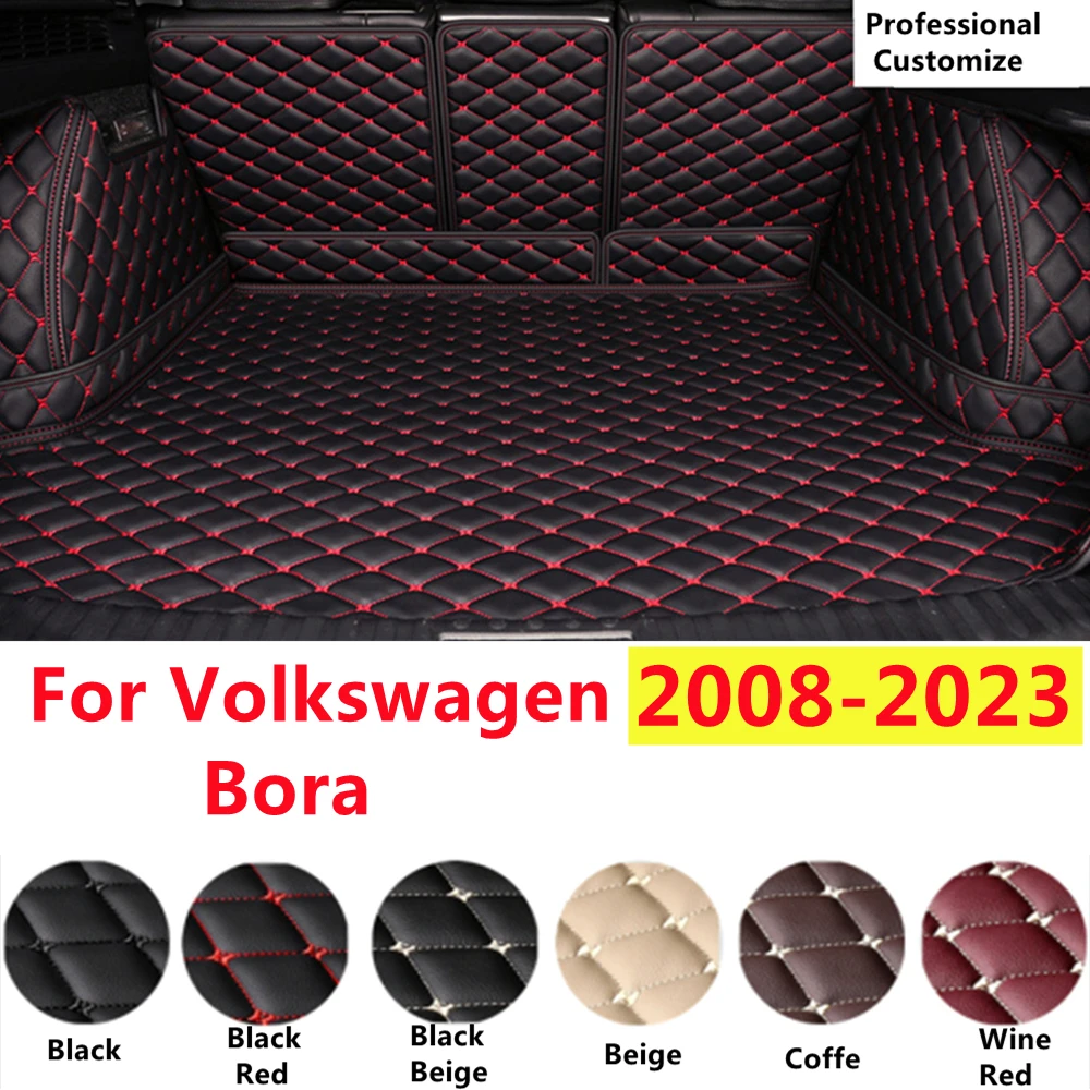 

SJ полный набор на заказ подходит для Volkswagen VW Bora 2008-09-2023 XPE кожаный коврик для багажника автомобиля задний поднос для багажника подкладка для грузового автомобиля Задняя накладка