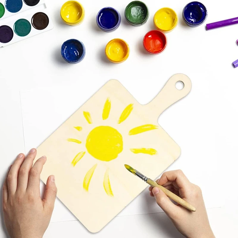 Разделочная доска из необработанной древесины с ручкой для творчества рождества